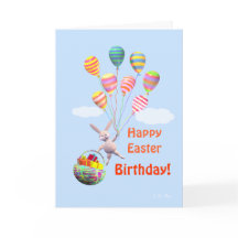 Happy Easter Birthday Bunny en Balloons