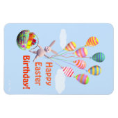 Happy Easter Birthday Bunny en Balloons Magneet (Horizontaal)