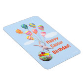 Happy Easter Birthday Bunny en Balloons Magneet (Rechterzijde)
