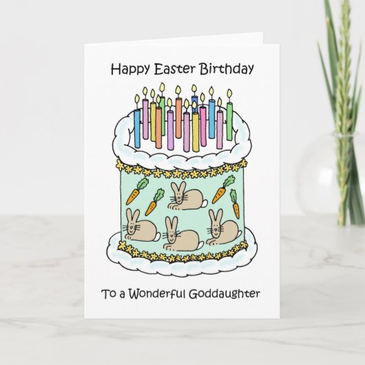 Happy Easter Birthday Goddochter Kaart (Voorkant)