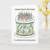 Happy Easter Birthday Goddochter Kaart (Gele Bloem)