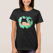Happy Easter Black Kitty T-shirt (Voorkant)