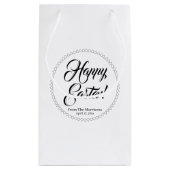 Happy Easter black white harten aangepast script s Klein Cadeauzakje (Achterkant)