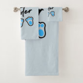 Happy Easter blauw Bad Handdoek (Insitu)