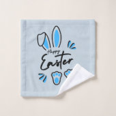 Happy Easter blauw Bad Handdoek (Wasdoekje)