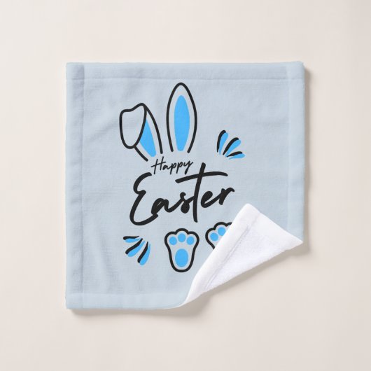 Happy Easter blauw Bad Handdoek (Wasdoekje)