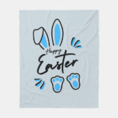 Happy Easter blauw Fleece Deken (Voorkant)