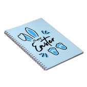 Happy Easter blauw Notitieboek (Rechterzijde)