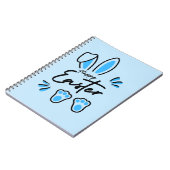 Happy Easter blauw Notitieboek (Linkerzijde)