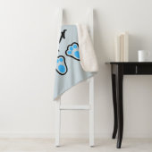 Happy Easter blauw Sherpa Deken (In situ)