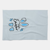 Happy Easter blauw Theedoek (Horizontaal)