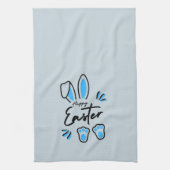 Happy Easter blauw Theedoek (Verticaal)