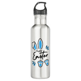 Happy Easter blauw Waterfles