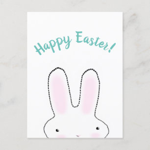 Happy Easter blauwgroen grappig, aangepast script Briefkaart