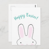 Happy Easter blauwgroen grappig, aangepast script  Briefkaart (Voorkant / Achterkant)