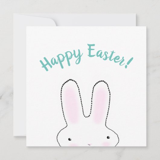 Happy Easter blauwgroen grappig, aangepast script  Kaart (Voorkant)