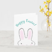 Happy Easter blauwgroen grappig, aangepast script  Kaart (Gele Bloem)