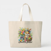 Happy Easter - Blessed & Grateful Tote Bag (Achterkant)