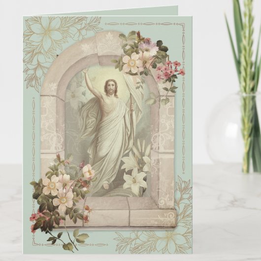 Happy Easter Blessings Prayer Reurrection  Feestdagen Kaart