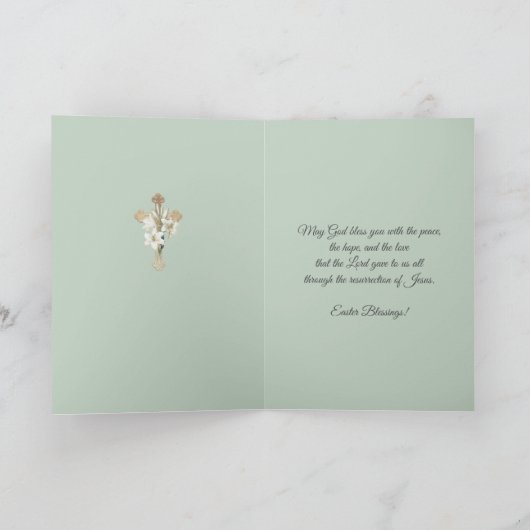 Happy Easter Blessings Prayer Reurrection  Feestdagen Kaart (Binnen)