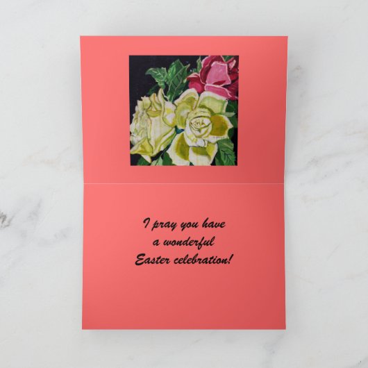 HAPPY EASTER BLOEM BOEKET kaart (Binnen)