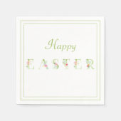 Happy Easter bloemenprint Servet (Voorkant)