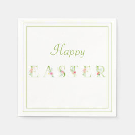 Happy Easter bloemenprint Servet