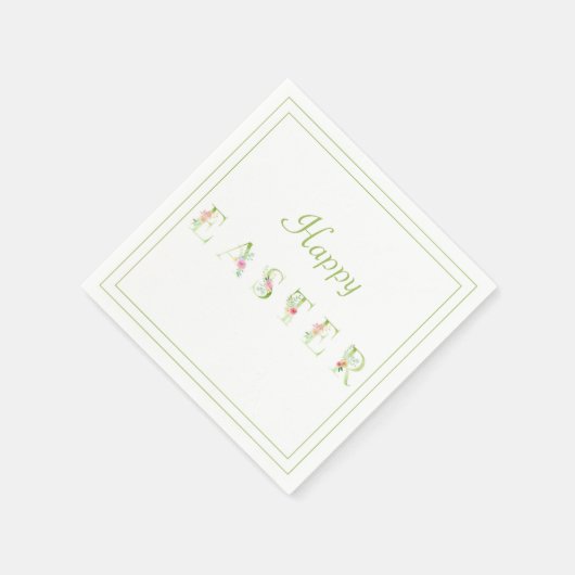 Happy Easter bloemenprint Servet (Hoek)