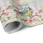 Happy Easter Blossom Birds Cadeaupapier (Rol Hoek)