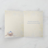 Happy Easter Blue Bird in Nest Custom Relatie Feestdagen Kaart (Binnen)