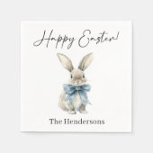 Happy Easter Blue Bunny Servet (Voorkant)