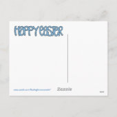 Happy Easter blue dot Briefkaart (Achterkant)