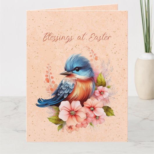 Happy Easter Bluebird Kaart (Voorkant)