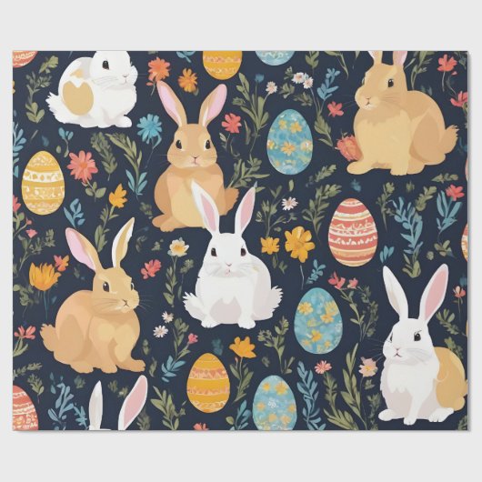 Happy Easter Boho Bunny Collectie Cadeaupapier (Vlak)