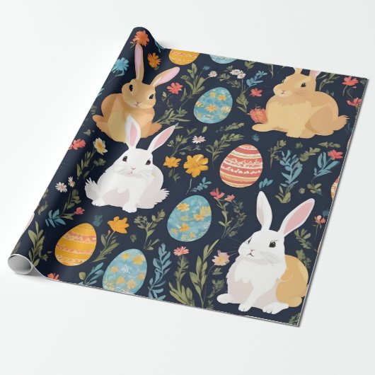 Happy Easter Boho Bunny Collectie Cadeaupapier (Uitgerold)