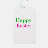 Happy easter boho groen roze kinder naam toevoegen cadeaulabel (Achterkant)