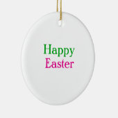 Happy easter boho groen roze kinder naam toevoegen keramisch ornament (Rechts)