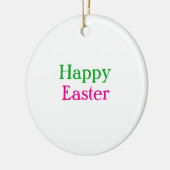 Happy easter boho groen roze kinder naam toevoegen keramisch ornament (Links)