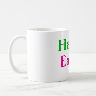 Happy easter boho groen roze kinder naam toevoegen koffiemok