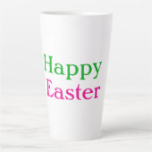 Happy easter boho groen roze kinder naam toevoegen latte mok (Voorkant)