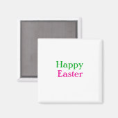 Happy easter boho groen roze kinder naam toevoegen magneet (Voorkant / Achterkant)