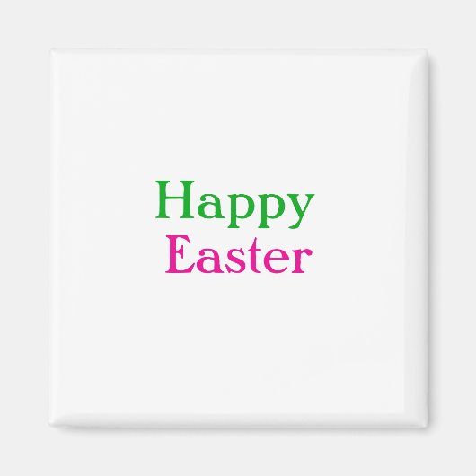 Happy easter boho groen roze kinder naam toevoegen magneet (Voorkant)