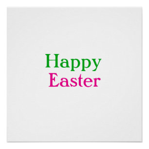 Happy easter boho groen roze kinder naam toevoegen perfect poster
