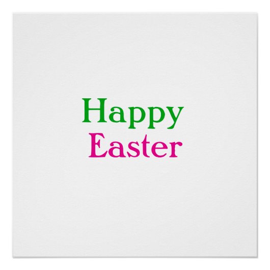 Happy easter boho groen roze kinder naam toevoegen perfect poster (Voorkant)