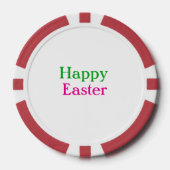 Happy easter boho groen roze kinder naam toevoegen poker chips (Voorkant)