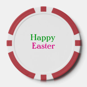 Happy easter boho groen roze kinder naam toevoegen poker chips