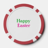Happy easter boho groen roze kinder naam toevoegen poker chips (Achterkant)