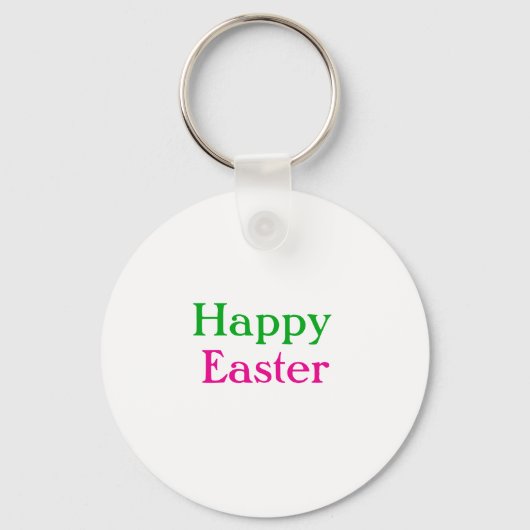 Happy easter boho groen roze kinder naam toevoegen sleutelhanger (Voorkant)