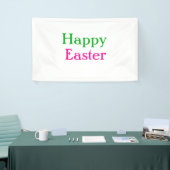 Happy easter boho groen roze kinder naam toevoegen spandoek (Beurs)