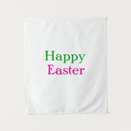 Happy easter boho groen roze kinder naam toevoegen wandkleed (Voorkant)